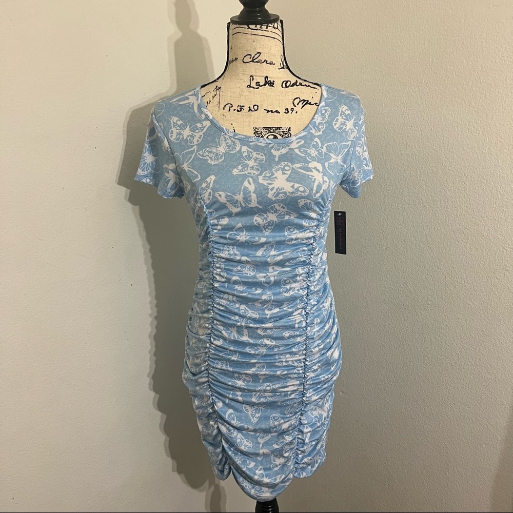 No Boundaries Double Ruched front dress Jr. L (11-13)